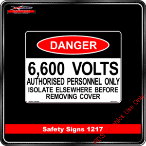 Danger 1217 PDS 6600 volts