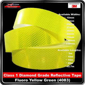 3M Fluoro Yellow Green (4083) Diamond Grade Class 1 Reflective Tape