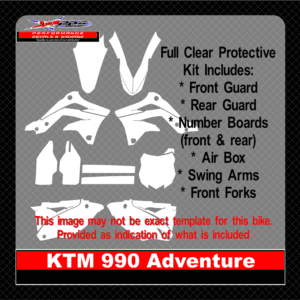 KTM 990 Adventure full kit clear protective