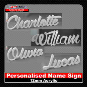 Personal 12mm Acrylic name sign