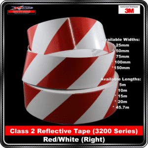 class 2 reflective tape (3200 series) red/white (right)