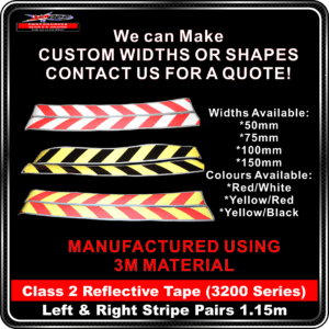 3M Class 2 Reflective Tape - Left & Right Direction 1.15m Pairs