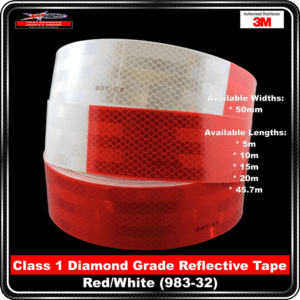 3M Red/White (983-32) Diamond Grade Class 1 Reflective Tape