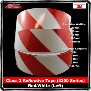class 2 reflective tape (3200 series) red/white (left)