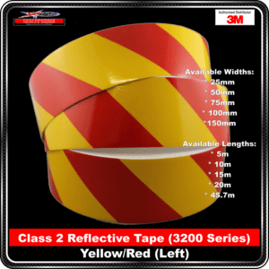 class 2 reflective tape (3200 series) yellow/red (left)