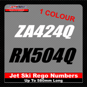 1 Colour Jet Ski Numbers