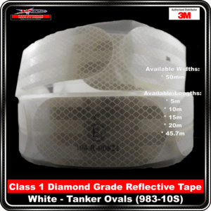 class 1 didamond grade reflective tape white tanker ovals 983-71s
