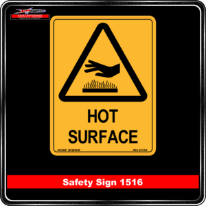 Warning Hot Surface (Safety Sign 1516)
