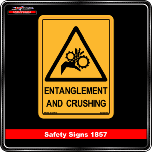 Warning Entanglement and Crushing (Safety Sign 1847)