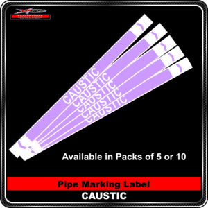 Pipe Marking Label - Caustic