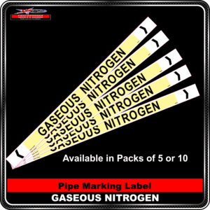 Pipe Marking Label - Gaseous Nitrogen