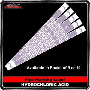 Pipe Marking Label - Hydrochloric Acid