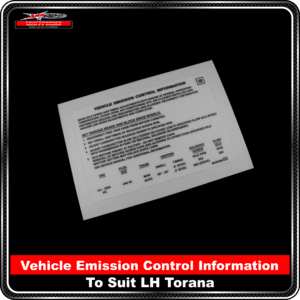 vehicle emission control information to suit lh torana