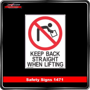 keep back straight when lifting