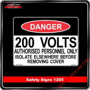 Danger 1205 PDS 200 volts