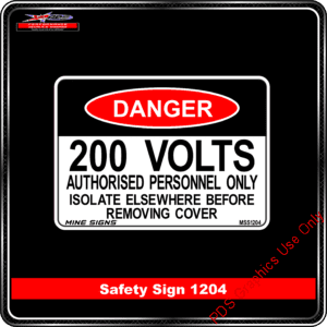 Danger 1204 PDS 200 volts