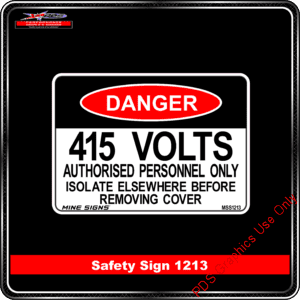 Danger 1213 PDS 415 volts