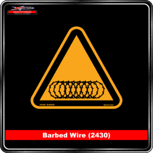 Product Background - Safety Signs - Barbed Wire 2430