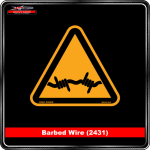 Product Background - Safety Signs - Barbed Wire 2431