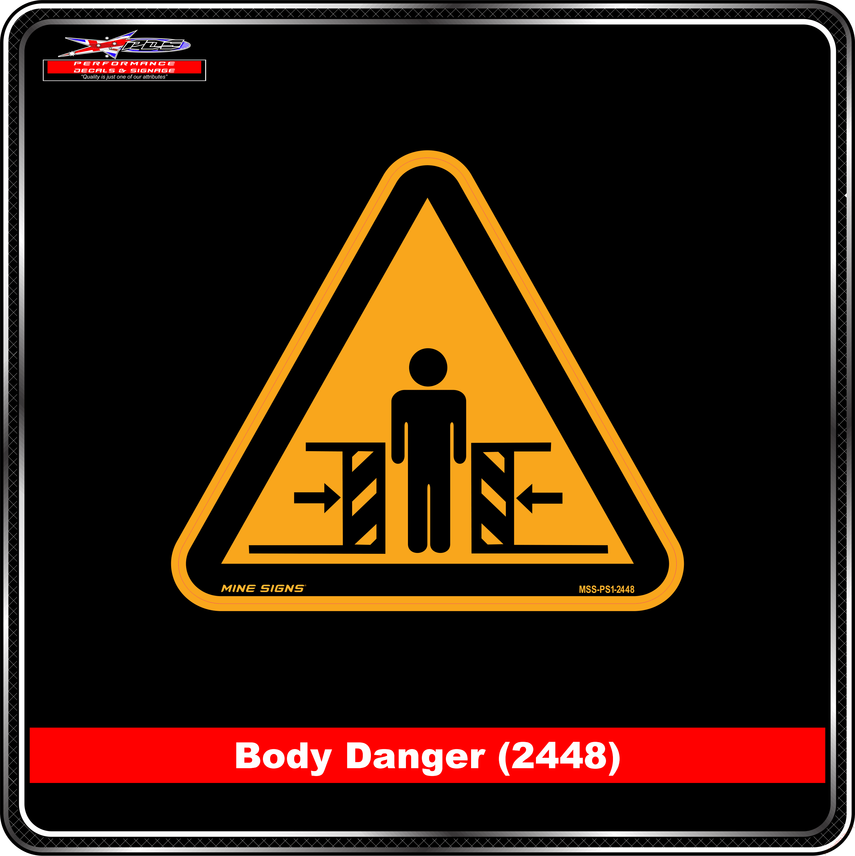 Body Danger (Pictogram 2448) - Performance Decals & Signage