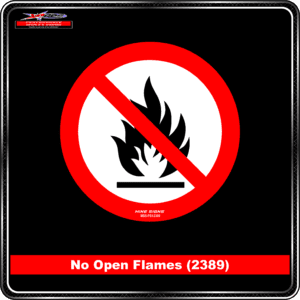 Product Background - Safety Signs - No Open Flames 2389