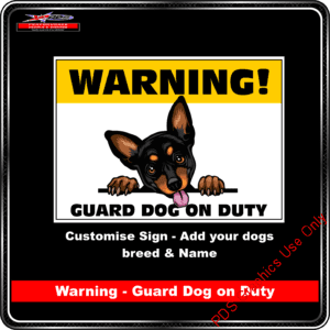 Product Backgrounds - Dog Sign - Warning Guard Dog on Duty