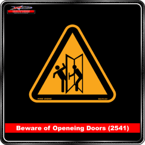 Product Background - Safety Signs - Beware of Opening Doors 2541