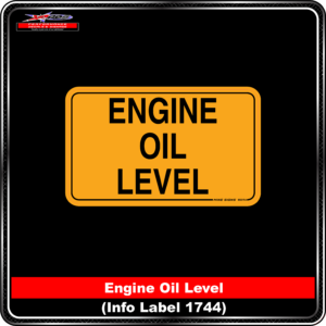 Product Background - Safety Signs - Engine Oil Level 1744