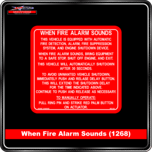 Product Background - Safety Signs - When Fire Alarm Sounds 1268