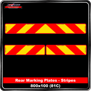 Rear Marking Plates - Stripes 81c